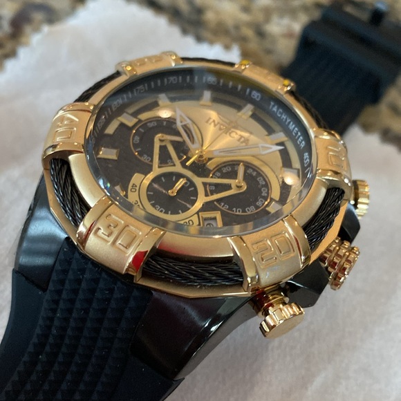 Invicta 52MM Bolt model 24699 quartz chronograph strap watch.